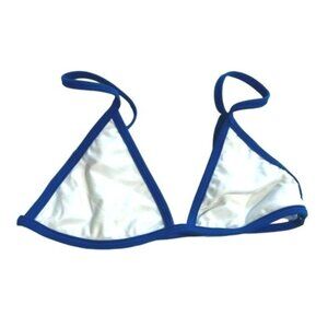 Bamba Swim Triangle Bikini Top in White